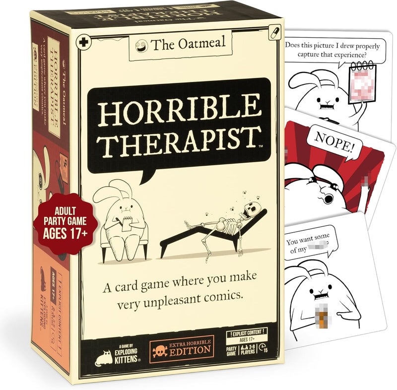 Exploding Kittens Horrible Therapist: Extra Horrible Edition by - A Card Game for 3-8 Players, Ages 17+ - Adult Party Game for Family Night - Image 2